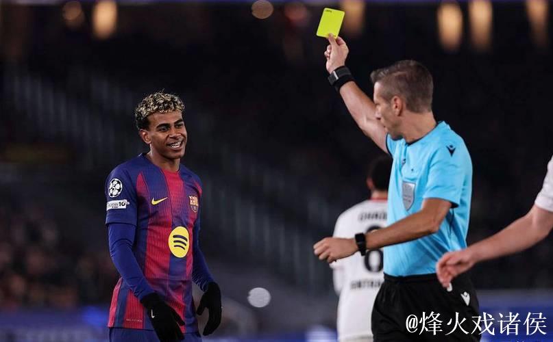 累积三张黄牌遭停赛，亚马尔无缘欧冠客战布拉